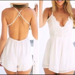 💛SALE💛 Sabo Skirt white lace romper size M